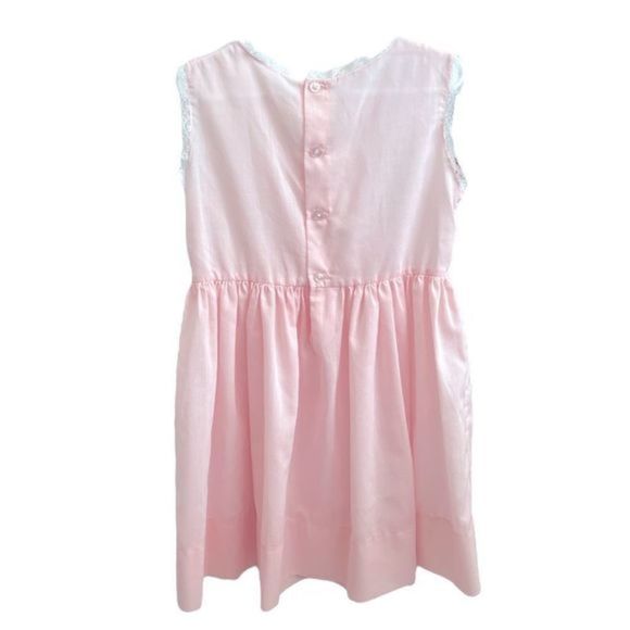 𝅺vintage C I Castro & Co Inc. Girls' Pink Lace Sleeveless Shift Dress Sz 6X‎ - Picture 2 of 9